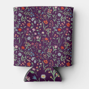 Porta-lata Padrão floral decorativo sem costura.