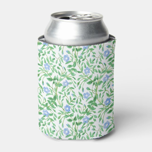 Porta-lata Padrão Floral do tipo Country Blue Periwinkle (Can Front)
