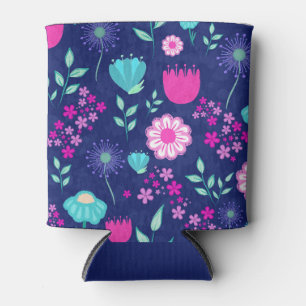 Porta-lata Padrão floral fofo de fundo