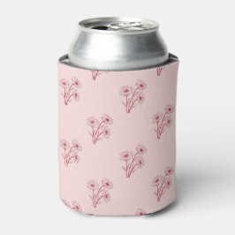 Porta-lata Padrão Floral Rosa Simples Boho Festa Vintage