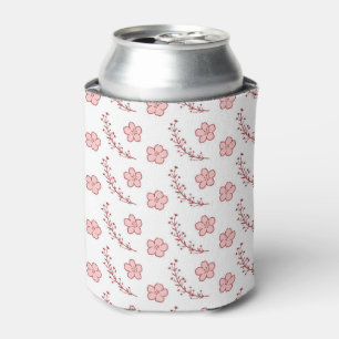 Porta-lata Padrão Floral Rosa Simples Boho Festa Vintage