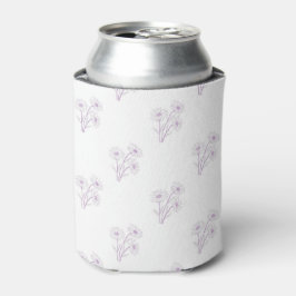 Porta-lata Padrão Floral Roxo Simples Boho Festa Vintage