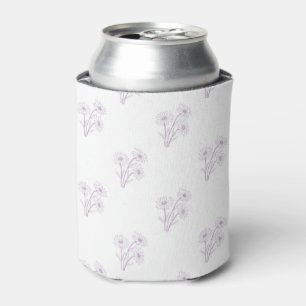 Porta-lata Padrão Floral Roxo Simples Boho Festa Vintage
