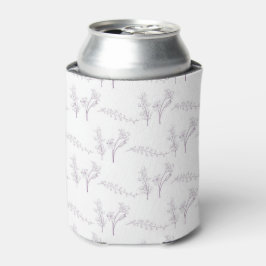 Porta-lata Padrão Floral Roxo Simples Boho Festa Vintage