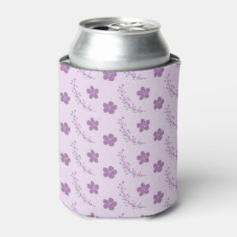 Porta-lata Padrão Floral Roxo Simples Boho Festa Vintage