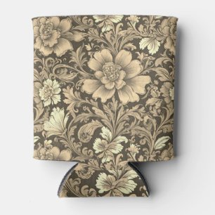 Porta-lata Padrão Floral Sepia Vintage Incrível