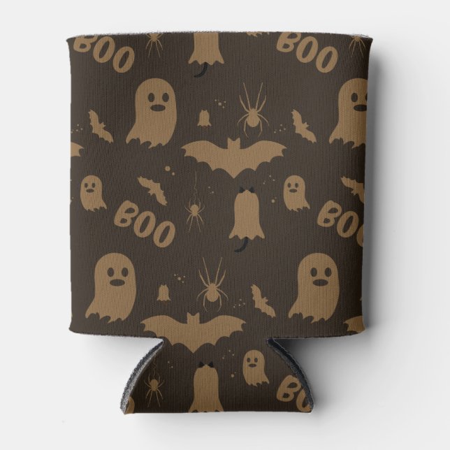 Porta-lata Padrão Fofo de Halloween Boo (Frente)