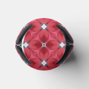 Porta-lata Padrão Geométrico de Diamante Rosa Vermelha