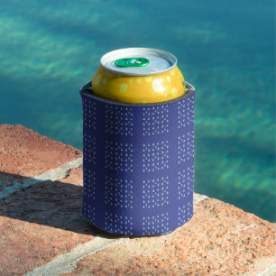 Porta-lata Padrão Geométrico Triângulo Azul