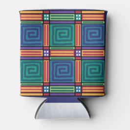 Porta-lata Padrão Geométrico Vibrante