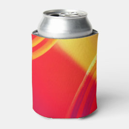 Porta-lata Padrão laranja e amarelo no Can Cooler