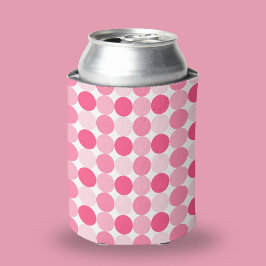 Porta-lata Padrão moderno cor-de-rosa com bolinhas fofo e ele