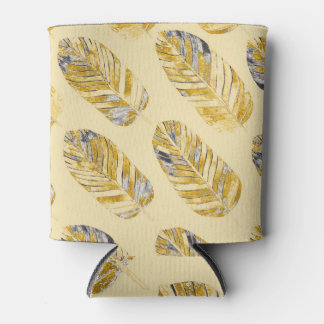 Porta-lata Padrão Moderno das Folhas Tropicais de Aquarela
