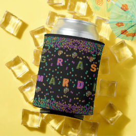 Porta-lata Padrão moderno de Mardi Gras