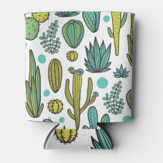 Porta-lata Padrão Natural dos Cactos Desenhados À Mão