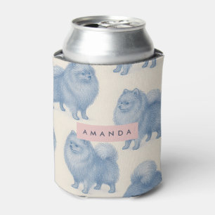 Porta-lata Padrão Personalizado de Pomerânia Macio e Fofo