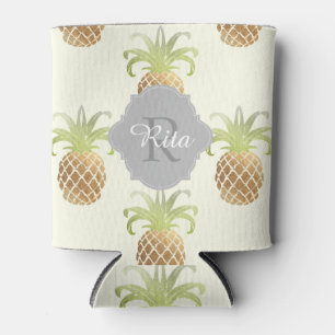 Porta-lata Padrão PixDezines Faux de Ananás Metálicos