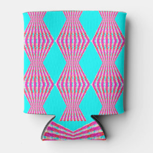 Porta-lata padrão rosa do local