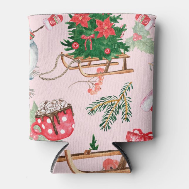 Porta-lata Padrão Snowman De Natal Sem Olhos. (Frente)