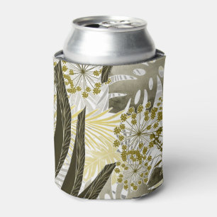 Porta-lata Padrão tropical monstera palm deixa exótico