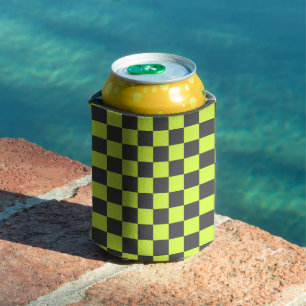 Porta-lata Padrão verde e Cinza vibrante testado