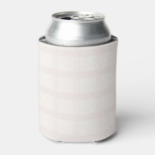 Porta-lata Padrão Xadrez em Rosa Champanhe e Branco Cremoso