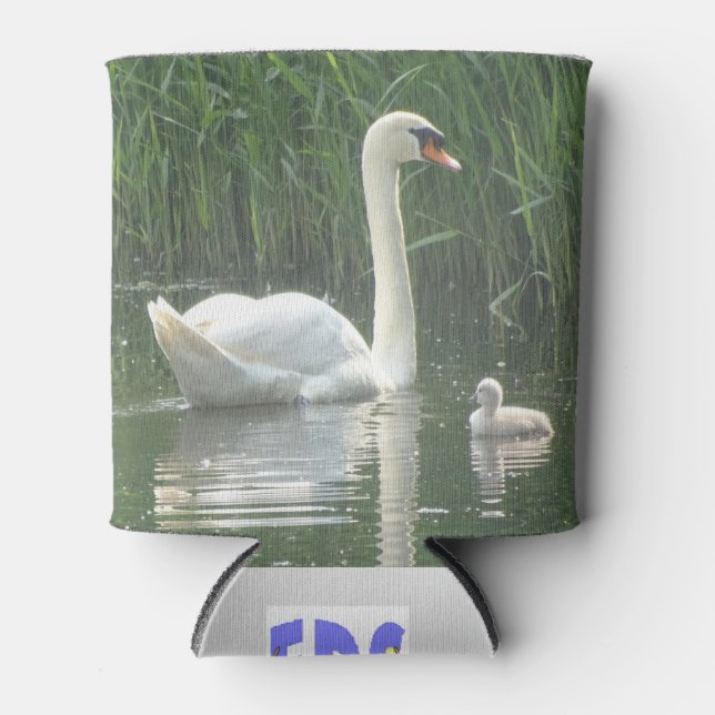 Porta-lata Padre Swan com Baby Can Cooler (Frente)