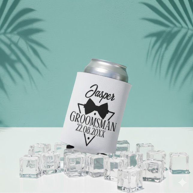 Porta-lata Padrinho Personalizado (Personal Can Cooler for Groomsman)