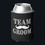 Porta-lata Padrinhos de casamento de despedida de solteiro do<br><div class="desc">Padrinhos de casamento de solteiros do Team Groom Mustache podem resfriar</div>