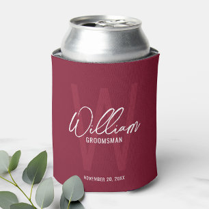 Porta-lata Padrinhos de casamento Personalizados de Script Mo