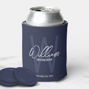 Porta-lata Padrinhos de casamento Personalizados de Script Mo