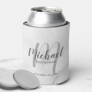 Porta-lata Padrinhos de casamento Personalizados de Script Mo