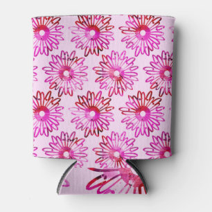 Porta-lata Padrões das flores de verão de Tie-Dye