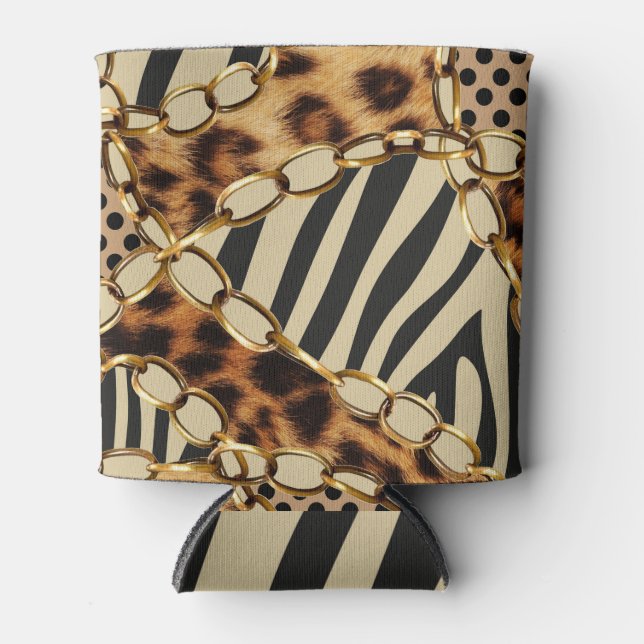 Porta-lata Padrões de Impressão de Animais Leopardo Sem Costu (Frente)