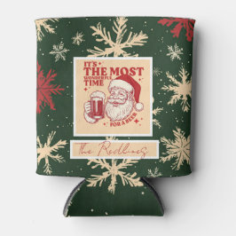 Porta-lata Padrões de Natal Verdes