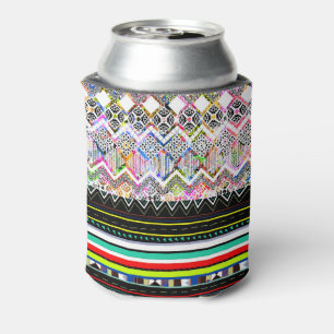 Porta-lata Padrões tribais aztec coloridos