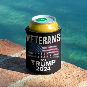 Porta-lata Pai Avô Veteranos Para Trump 2024 Bandeira America