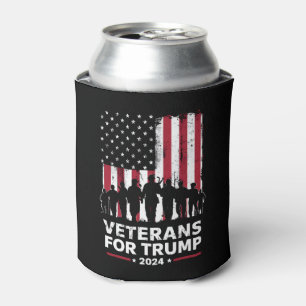 Porta-lata Pai Avô Veteranos Para Trump 2024 Bandeira America