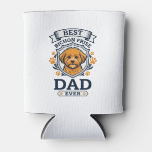 Porta-lata Pai Bichon Frise Para Sempre Impressões de Pata de