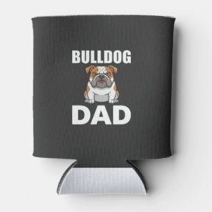 Porta-lata Pai Bulldog Cartoon Amante de Cachorro