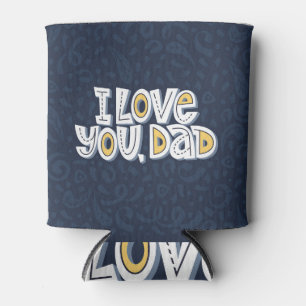 Porta-lata Pai De Amor: Citação Da Tipografia Brilhante.