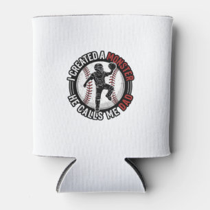 Porta-lata Pai de beisebol Monstro Vintage Camisa de Catcher