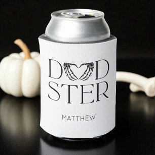 Porta-lata Pai de Halloween de Dadster Negra Moderno