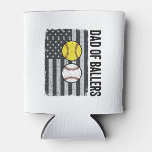 Porta-lata Pai dos Atletas de Softbol Beisebol Patriótico