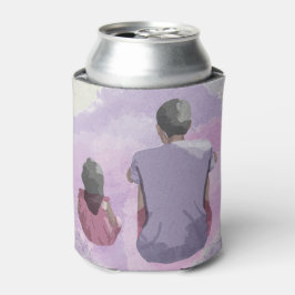 Porta-lata PAI E FILHA SENTADOS Fresco