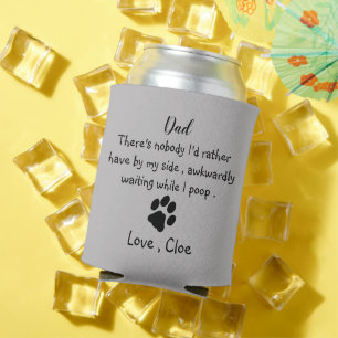 Porta-lata Pai Engraçado Humor - Pai de Cachorro de Anivers