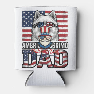 Porta-lata Pai Patriota Gnome Camisa Vintage Vetor Design_1