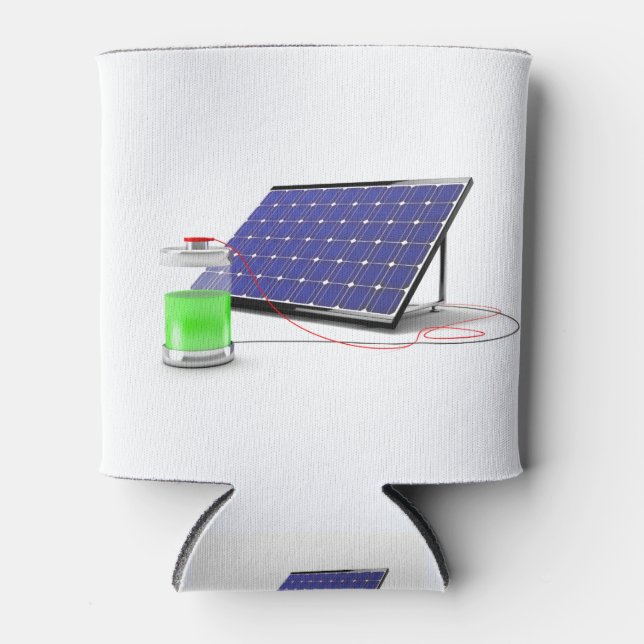 Porta-lata Painel solar e bateria (Frente)