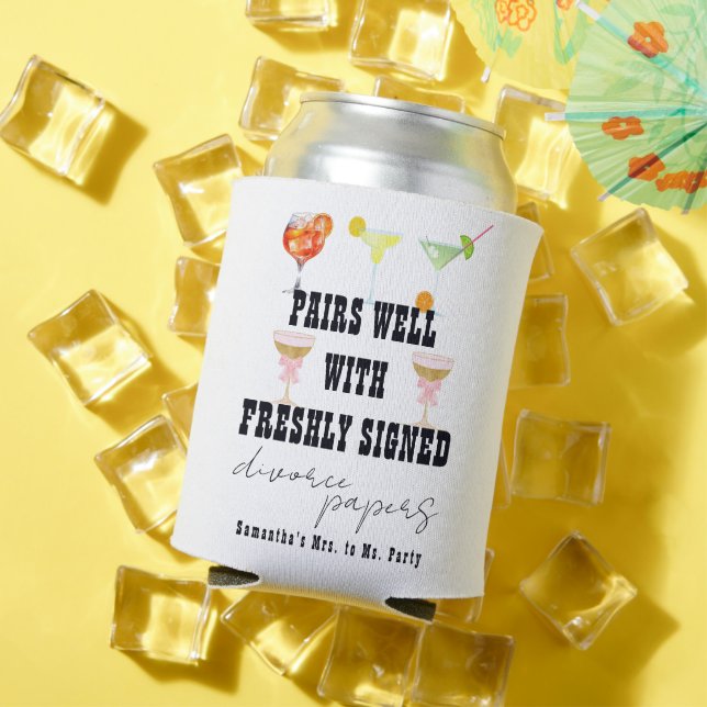 Porta-lata Pairs Bem Divorciar Papers Cocktail Partido Brunch (Verão in situ)