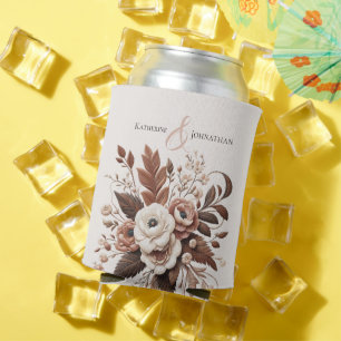 Porta-lata País Elegante Moderno Ocidental- Floral